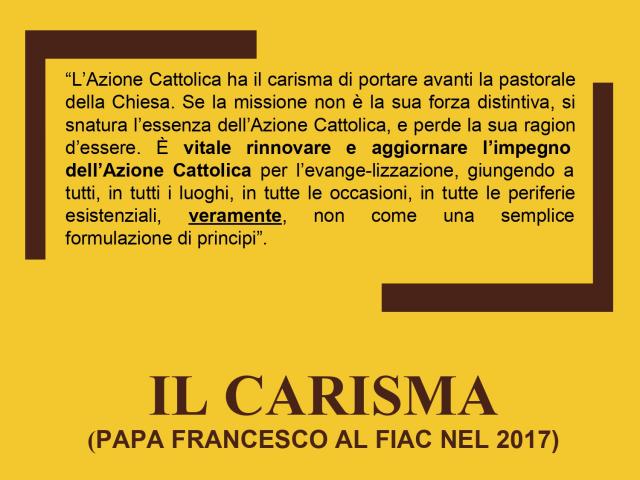 AC incarnata nell'oggi: il carisma